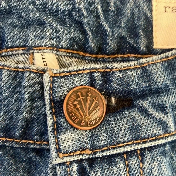 RAG & BONE Nina High Rise Ankle Cigarette Straight Leg Jeans Monty NWT - Picture 7 of 12